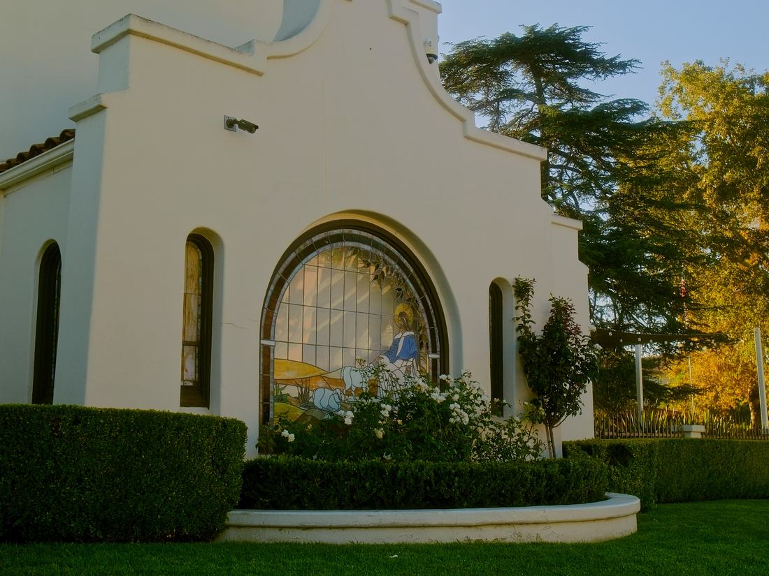The church grounds on the morning of the blessing